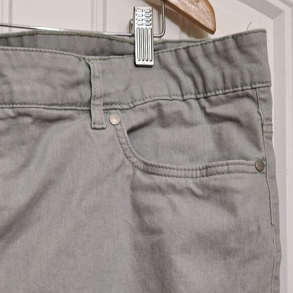 Frankie & Stella Plus Size High Rise Cropped Skinny Jeans 22W Pistachio Green - Picture 5 of 16